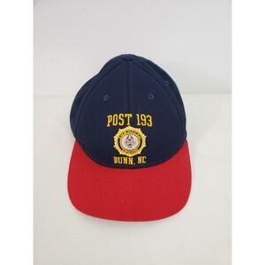VTG American Legion Hat Post 193 Dunn, NC Blue Made in USA Official Headwear